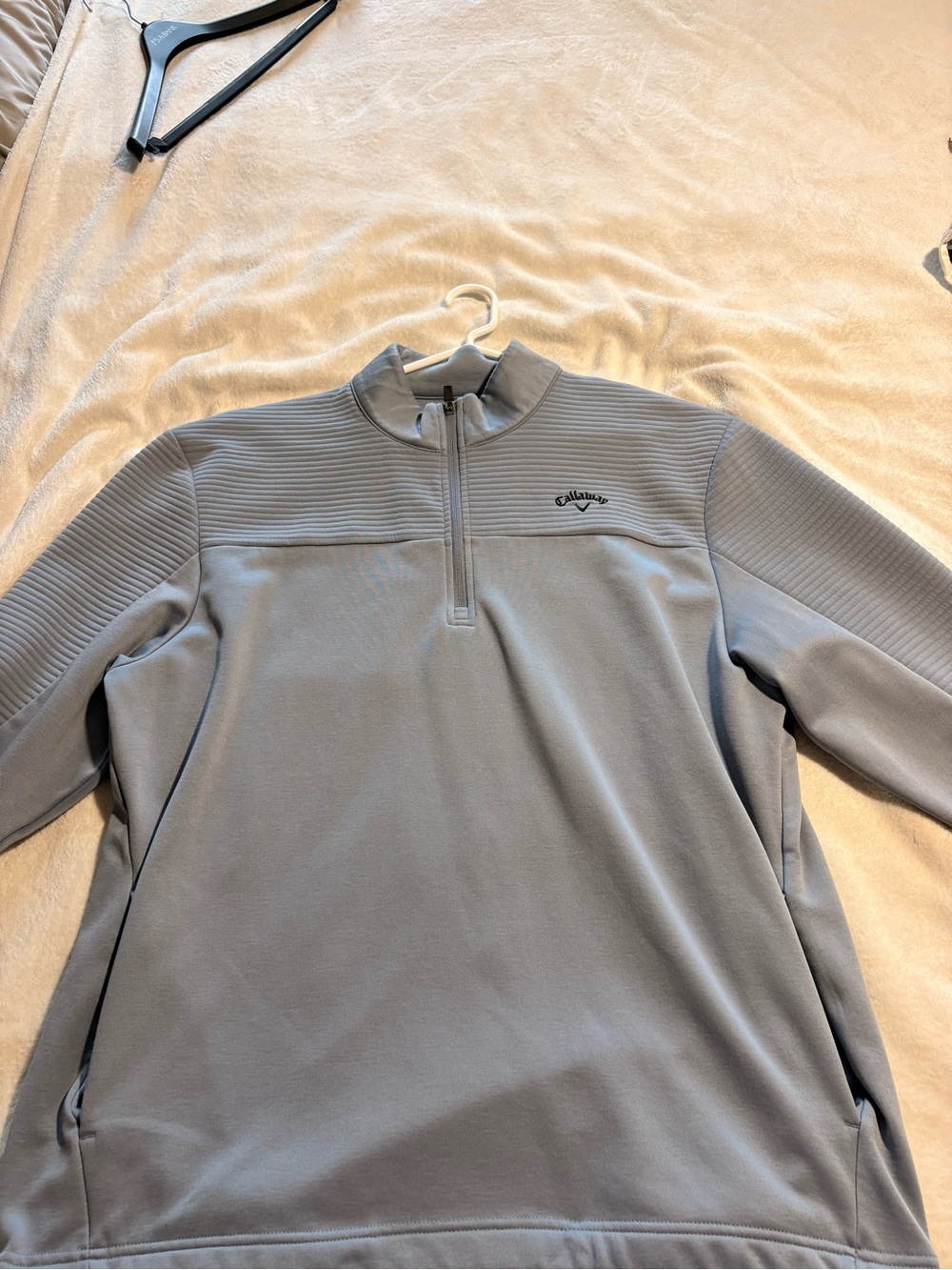 Callaway Men’s Light Grey Quarter-Zip Pullover Jacket